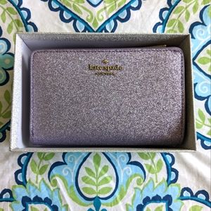 Kate Spade Glitter Medium Compact Bifold Wallet